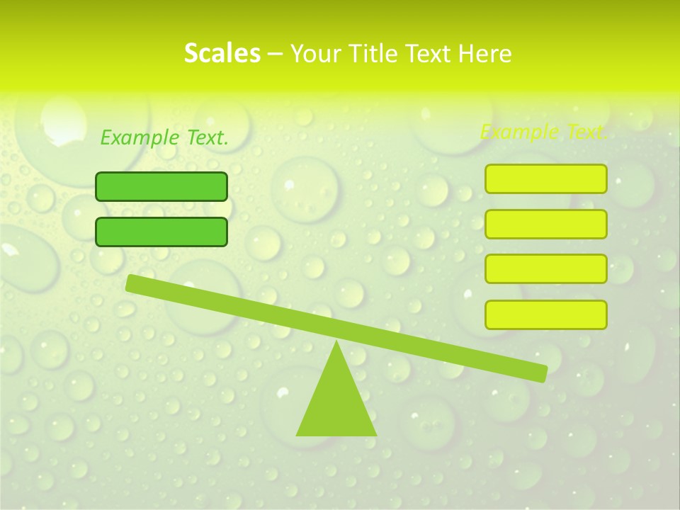 Water-Drops On Green PowerPoint Template