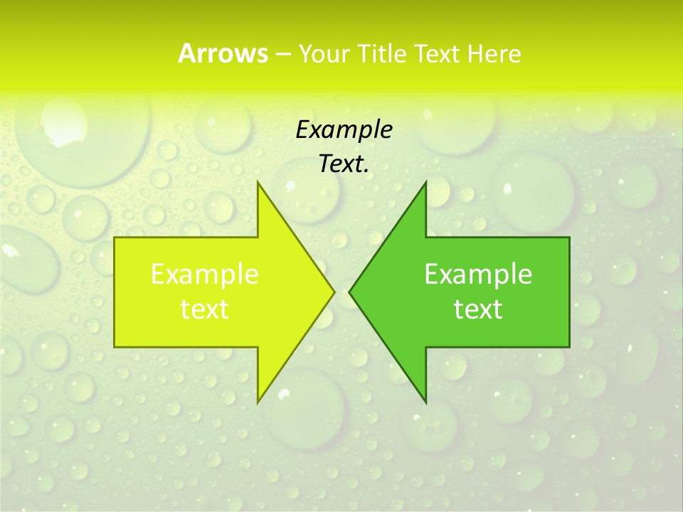 Water-Drops On Green PowerPoint Template