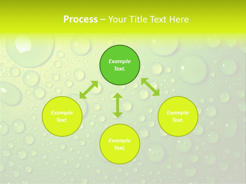 Water-Drops On Green PowerPoint Template