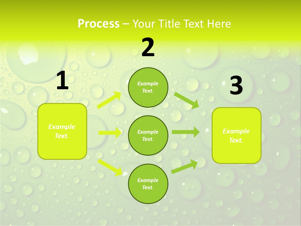 Water-Drops On Green PowerPoint Template