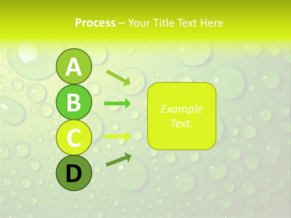 Water-Drops On Green PowerPoint Template
