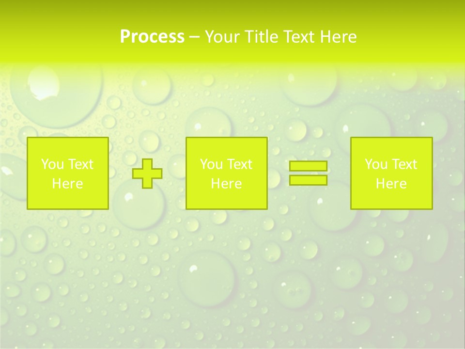 Water-Drops On Green PowerPoint Template