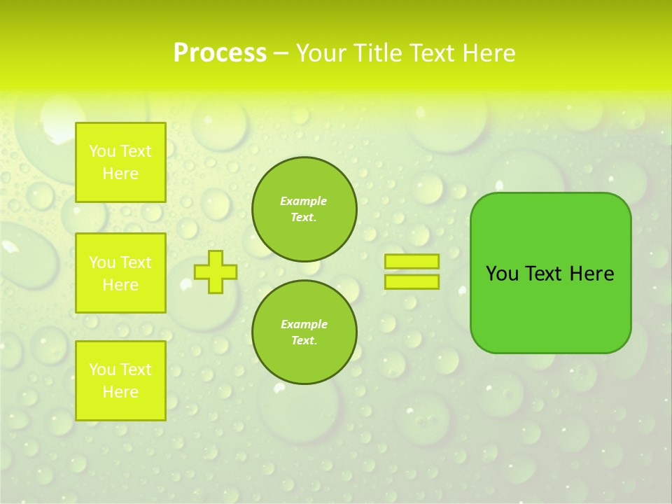 Water-Drops On Green PowerPoint Template