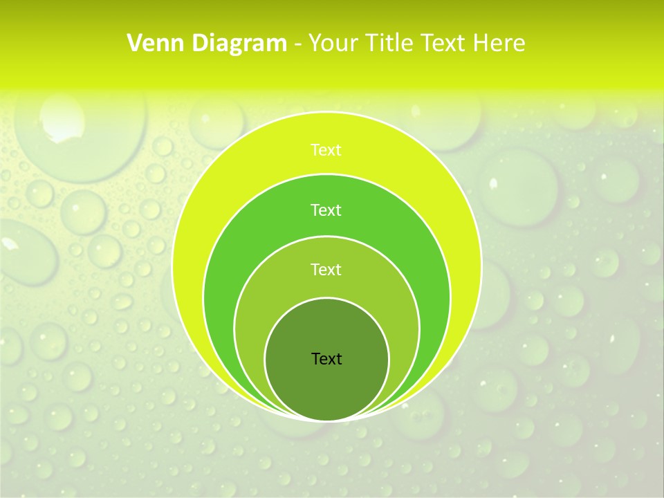 Water-Drops On Green PowerPoint Template