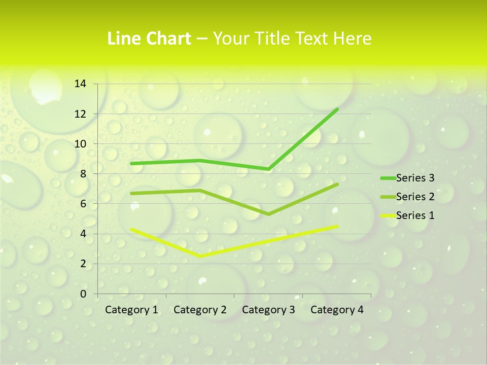 Water-Drops On Green PowerPoint Template