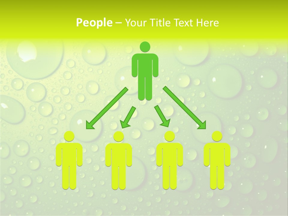 Water-Drops On Green PowerPoint Template