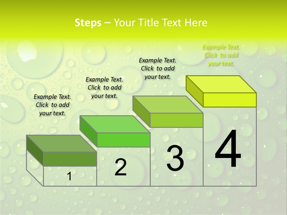 Water-Drops On Green PowerPoint Template