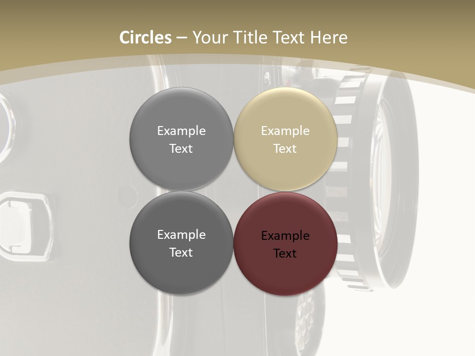 Old 8Mm Film Camera Isolated On White PowerPoint Template