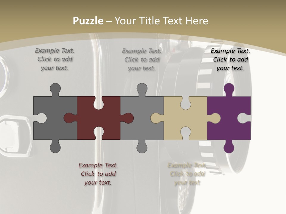 Old 8Mm Film Camera Isolated On White PowerPoint Template