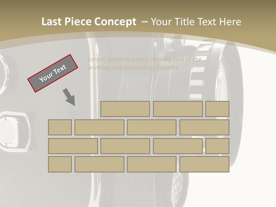 Old 8Mm Film Camera Isolated On White PowerPoint Template