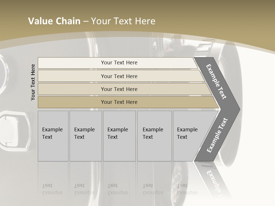 Old 8Mm Film Camera Isolated On White PowerPoint Template