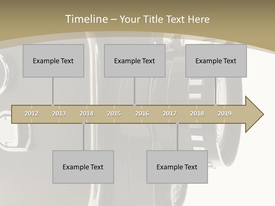 Old 8Mm Film Camera Isolated On White PowerPoint Template