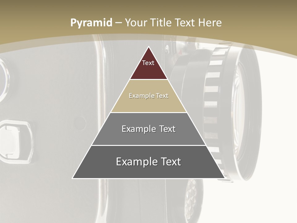 Old 8Mm Film Camera Isolated On White PowerPoint Template
