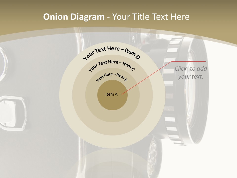 Old 8Mm Film Camera Isolated On White PowerPoint Template