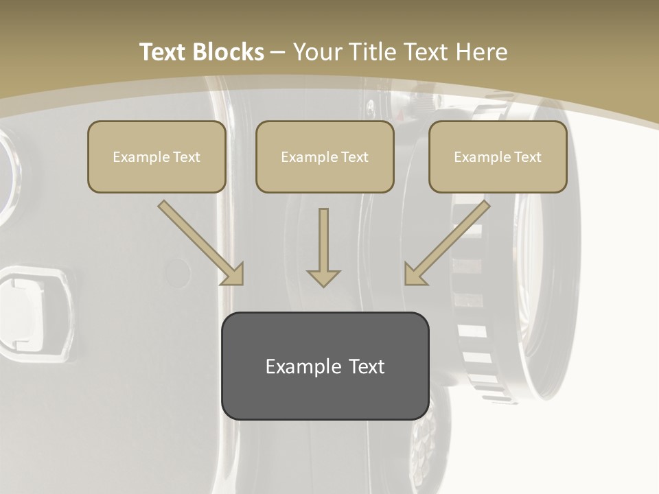 Old 8Mm Film Camera Isolated On White PowerPoint Template