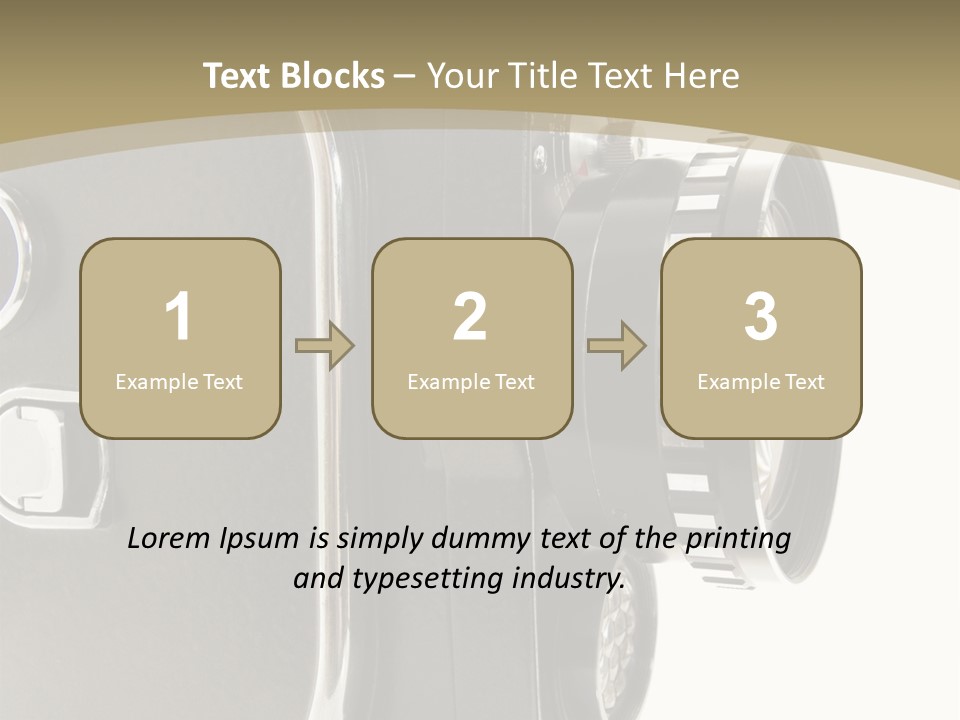 Old 8Mm Film Camera Isolated On White PowerPoint Template