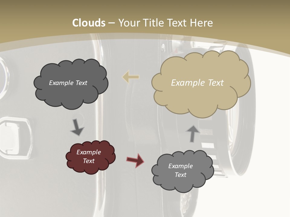 Old 8Mm Film Camera Isolated On White PowerPoint Template