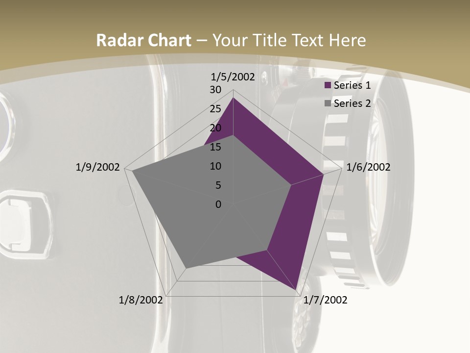 Old 8Mm Film Camera Isolated On White PowerPoint Template