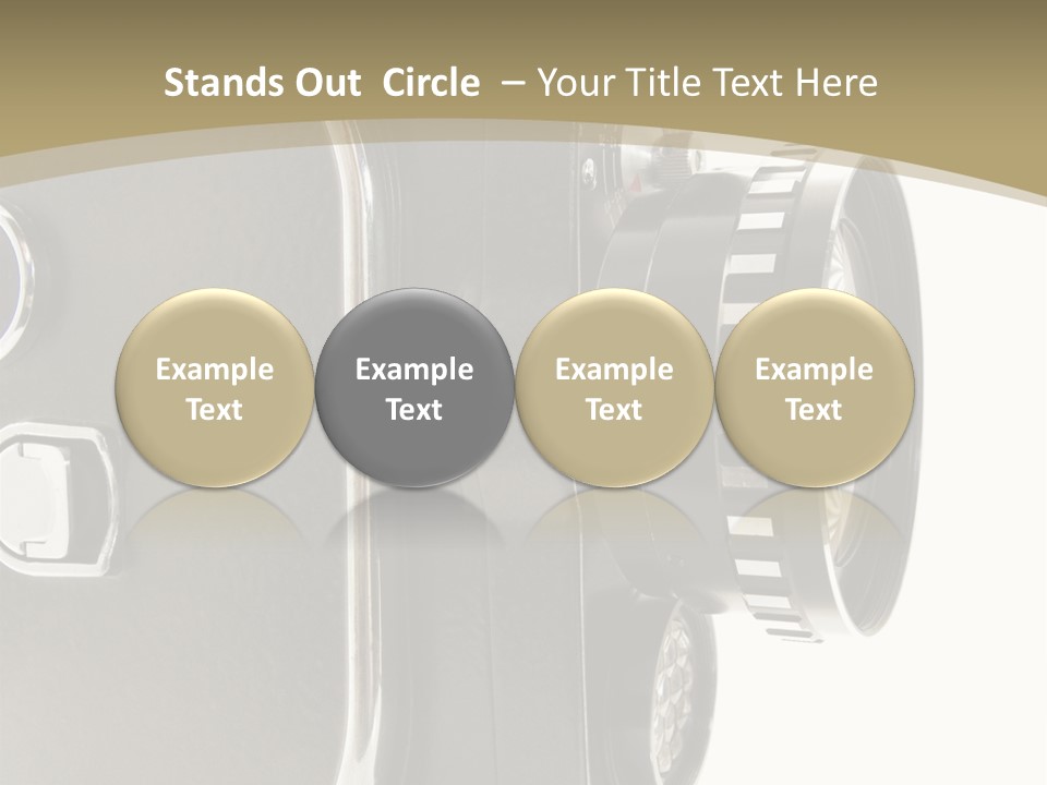 Old 8Mm Film Camera Isolated On White PowerPoint Template