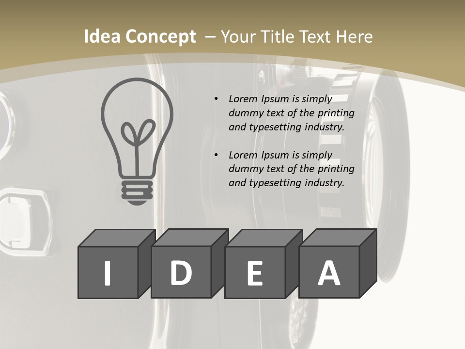 Old 8Mm Film Camera Isolated On White PowerPoint Template