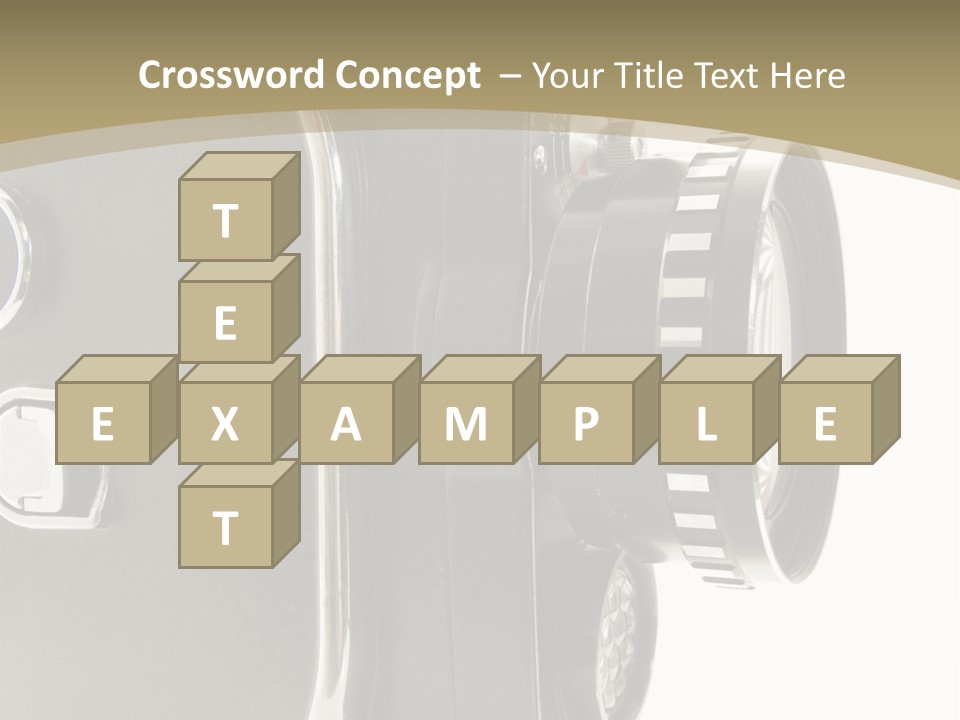 Old 8Mm Film Camera Isolated On White PowerPoint Template