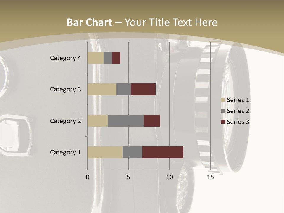 Old 8Mm Film Camera Isolated On White PowerPoint Template