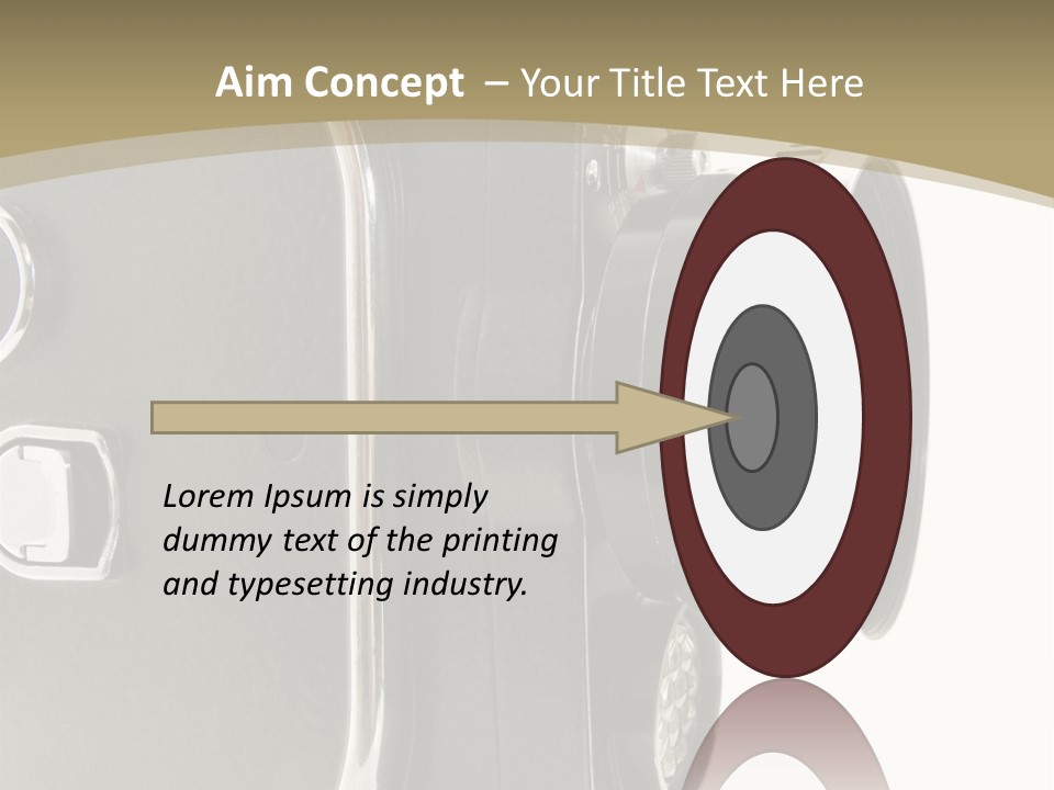 Old 8Mm Film Camera Isolated On White PowerPoint Template