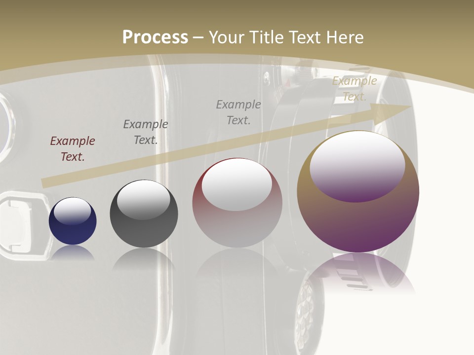 Old 8Mm Film Camera Isolated On White PowerPoint Template