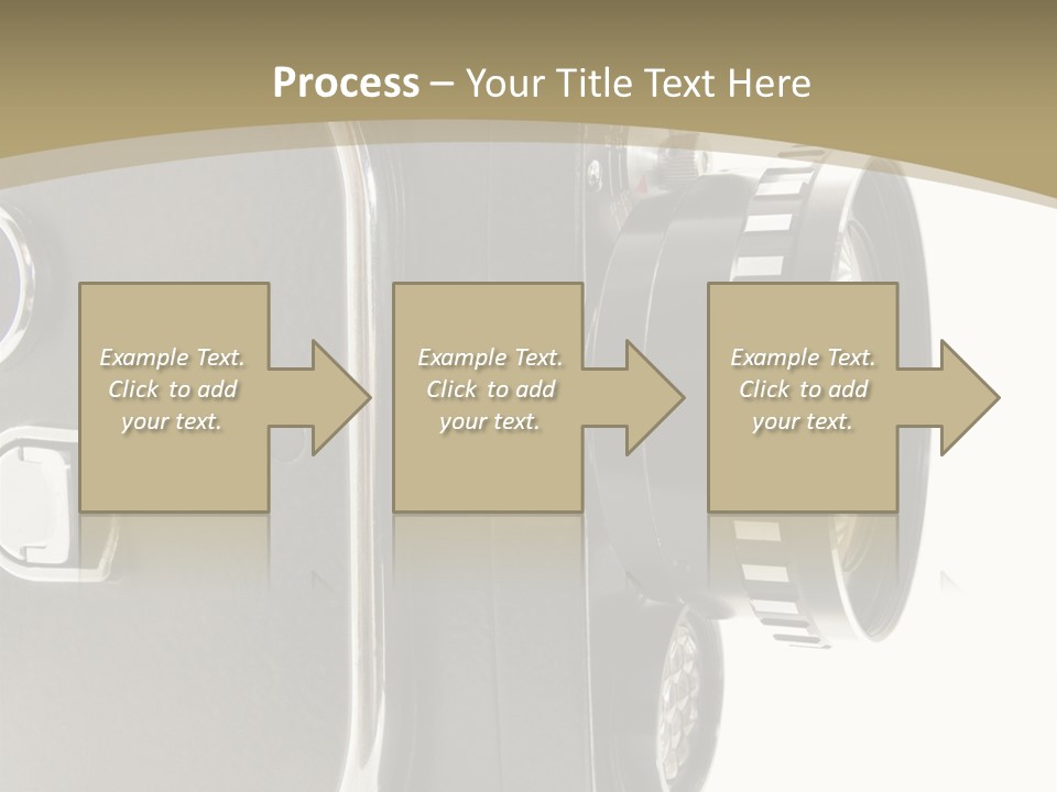 Old 8Mm Film Camera Isolated On White PowerPoint Template