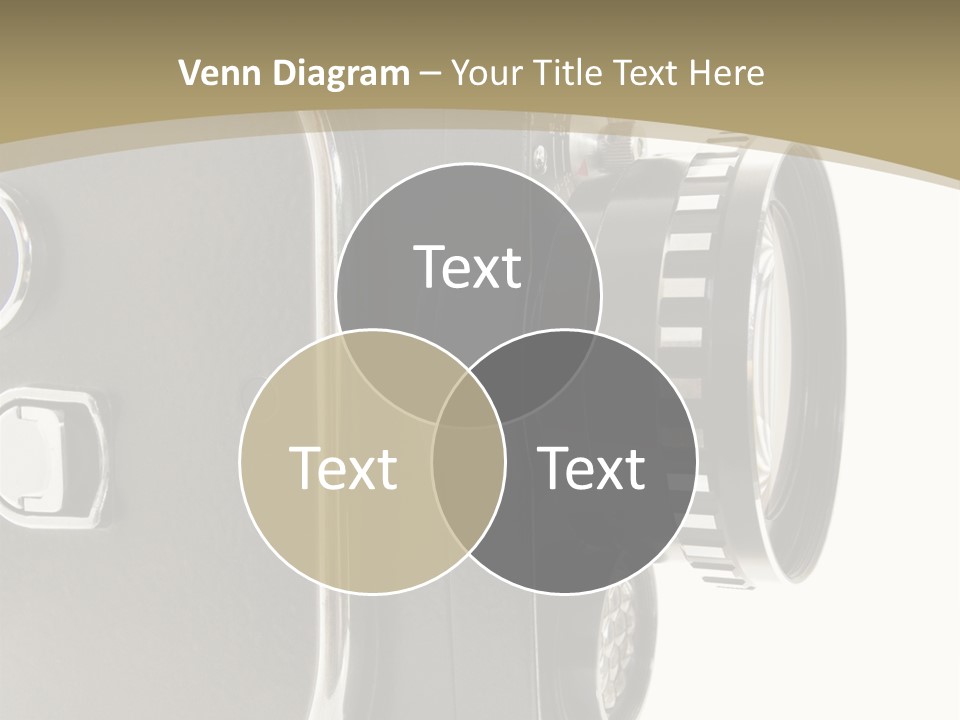 Old 8Mm Film Camera Isolated On White PowerPoint Template