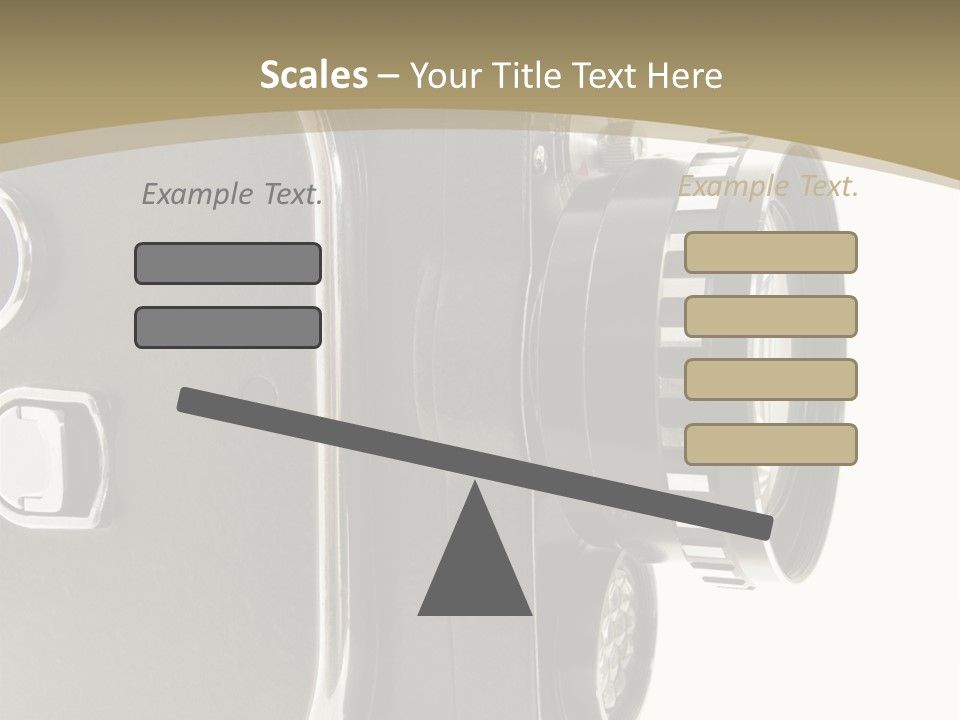 Old 8Mm Film Camera Isolated On White PowerPoint Template