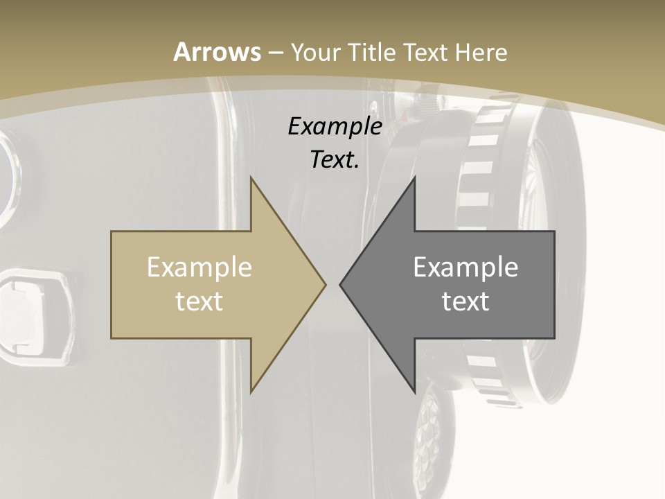 Old 8Mm Film Camera Isolated On White PowerPoint Template