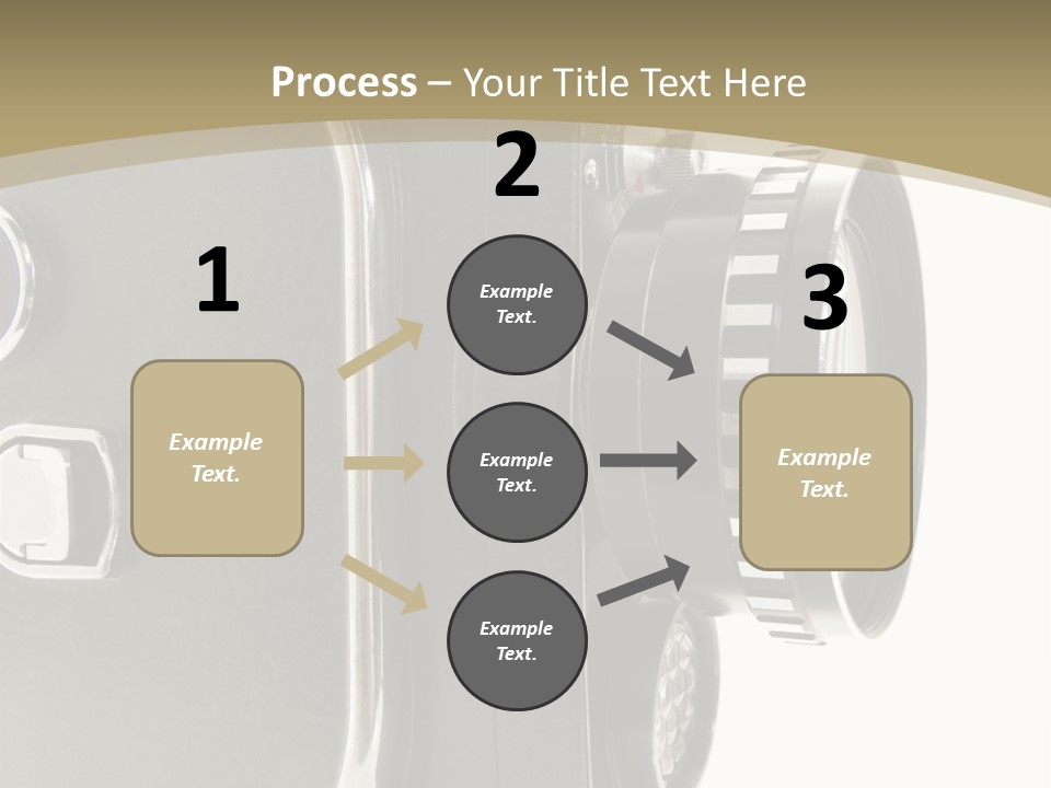 Old 8Mm Film Camera Isolated On White PowerPoint Template