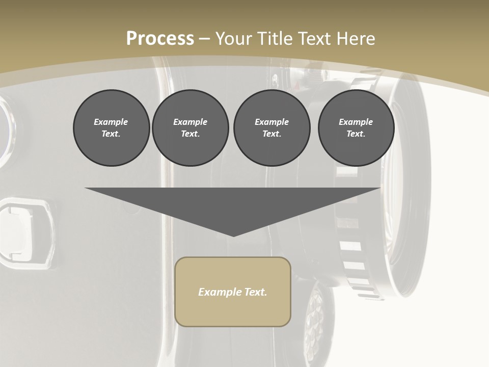 Old 8Mm Film Camera Isolated On White PowerPoint Template