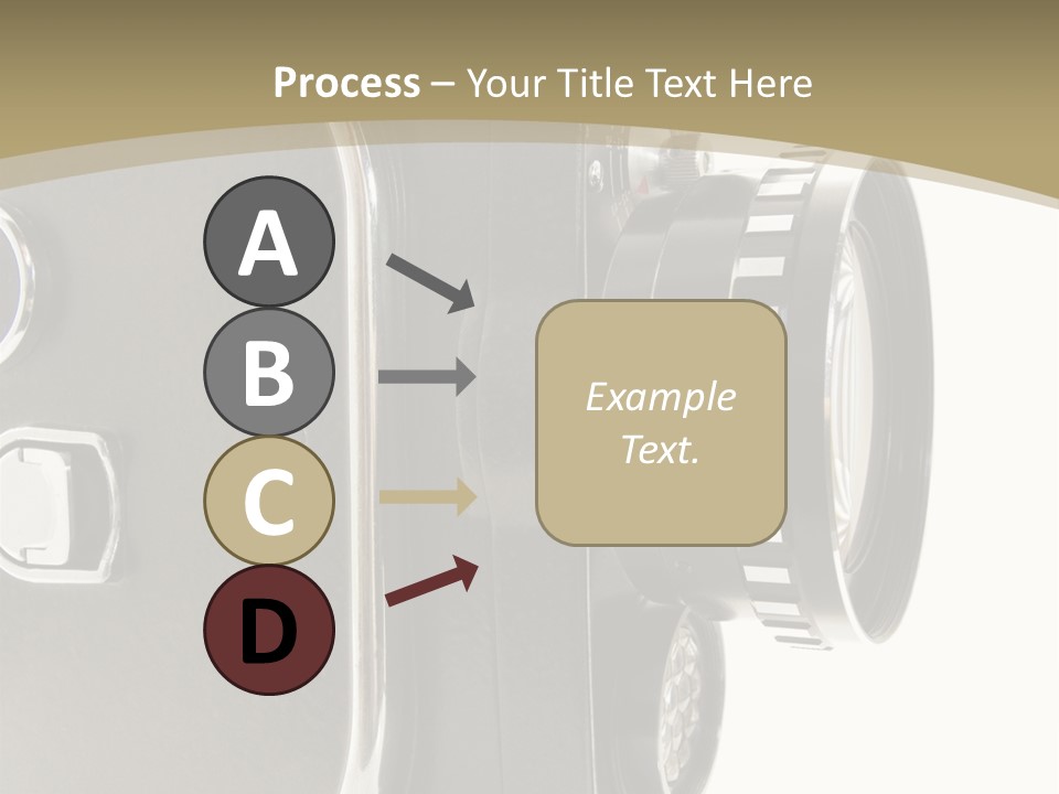 Old 8Mm Film Camera Isolated On White PowerPoint Template
