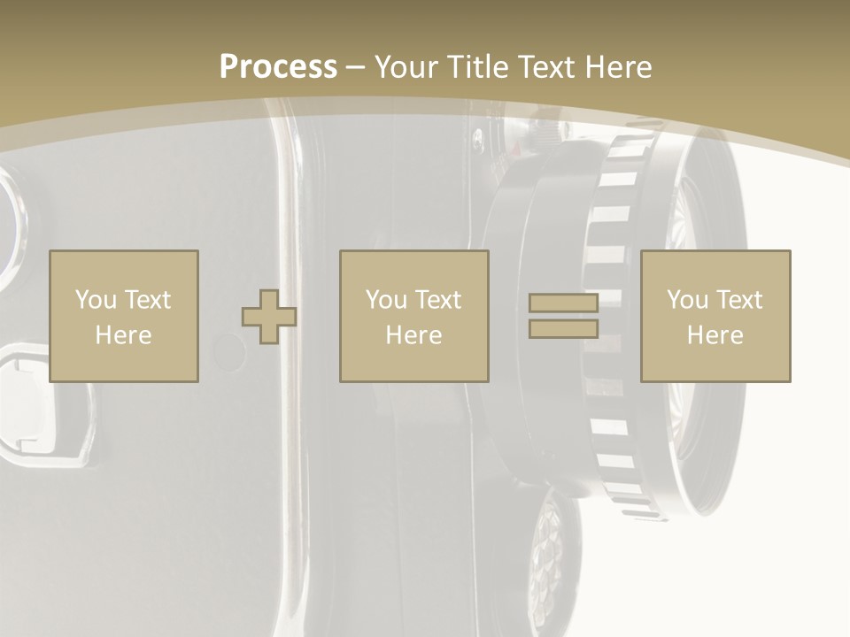 Old 8Mm Film Camera Isolated On White PowerPoint Template