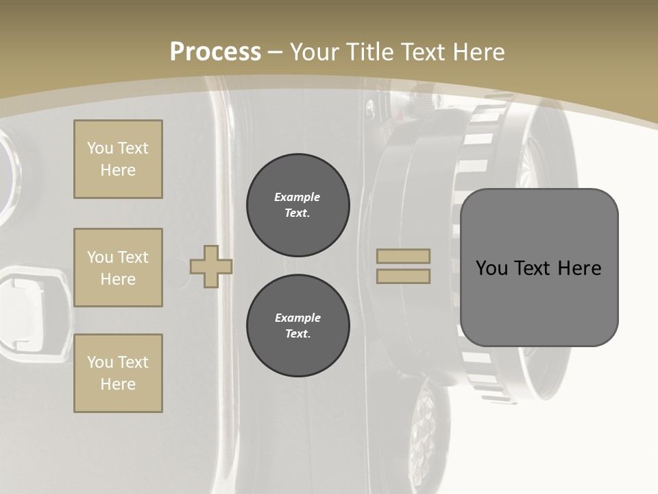 Old 8Mm Film Camera Isolated On White PowerPoint Template