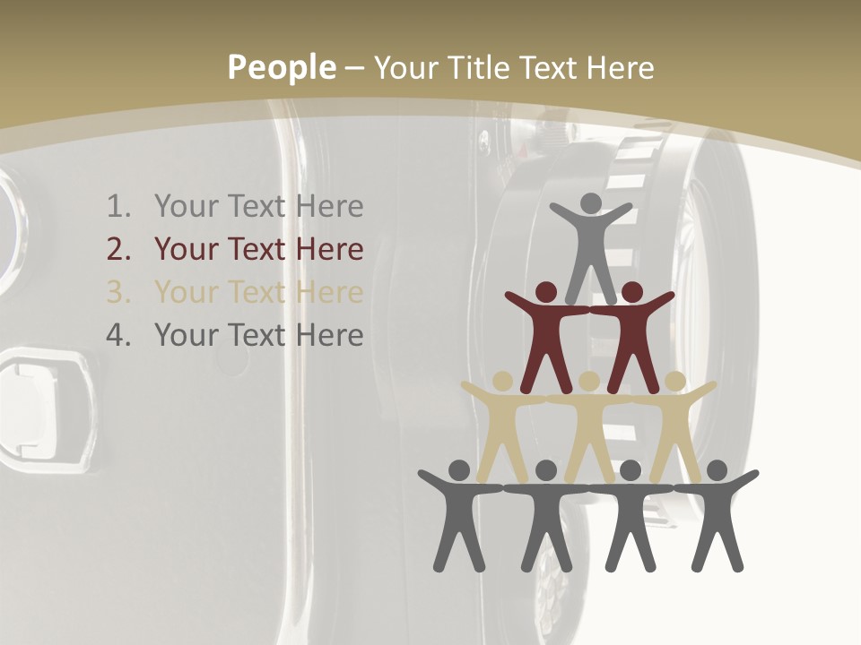 Old 8Mm Film Camera Isolated On White PowerPoint Template