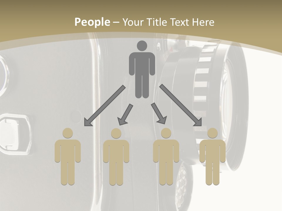 Old 8Mm Film Camera Isolated On White PowerPoint Template