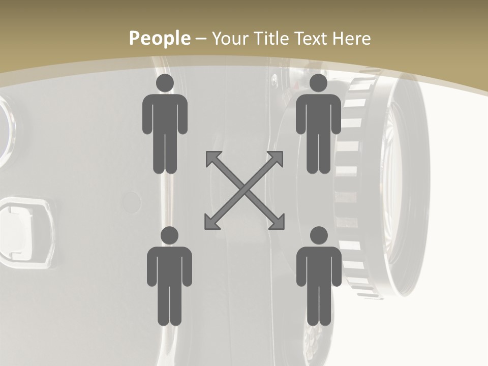 Old 8Mm Film Camera Isolated On White PowerPoint Template