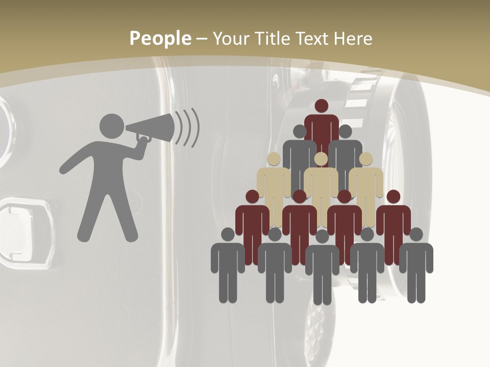 Old 8Mm Film Camera Isolated On White PowerPoint Template