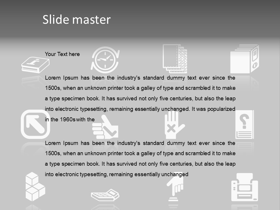 Applications Icon Series Set. An Icon Series Set For Computer Applications. Raster Version PowerPoint Template