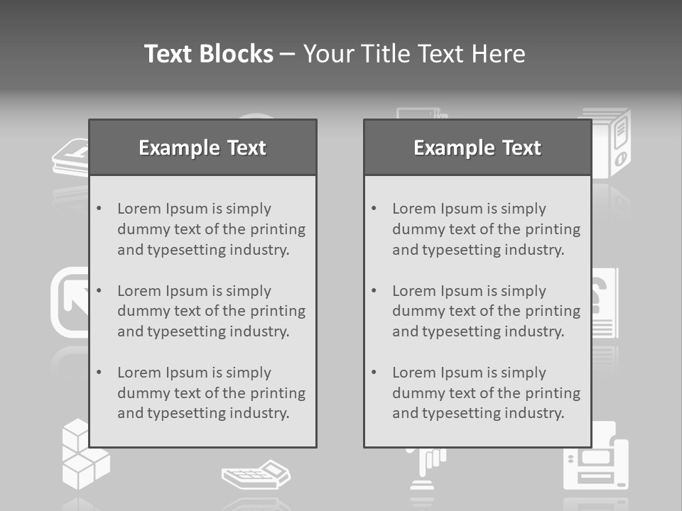 Applications Icon Series Set. An Icon Series Set For Computer Applications. Raster Version PowerPoint Template