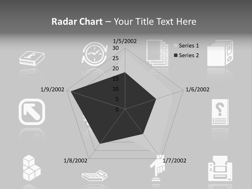 Applications Icon Series Set. An Icon Series Set For Computer Applications. Raster Version PowerPoint Template