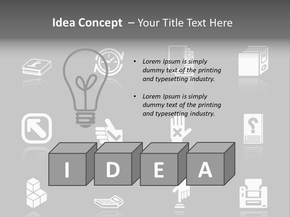 Applications Icon Series Set. An Icon Series Set For Computer Applications. Raster Version PowerPoint Template