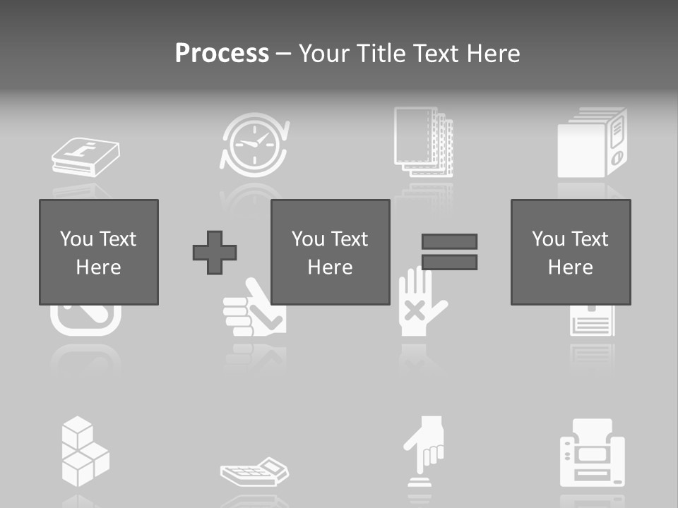 Applications Icon Series Set. An Icon Series Set For Computer Applications. Raster Version PowerPoint Template