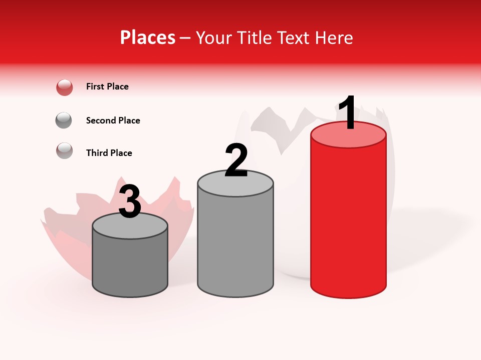 Broken Easter-Egg - One Part Marked Red PowerPoint Template