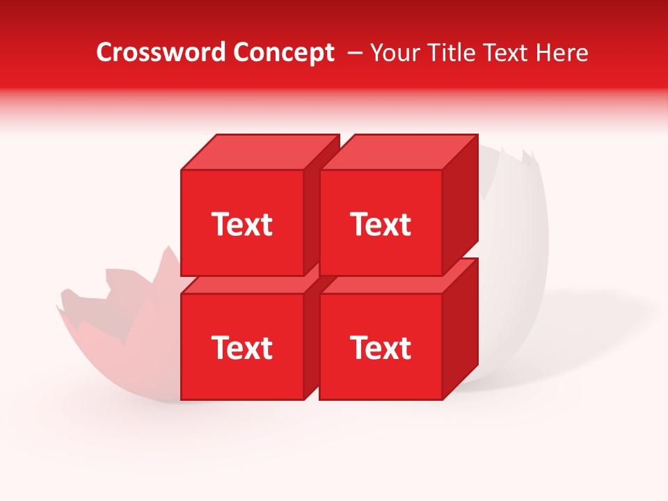 Broken Easter-Egg - One Part Marked Red PowerPoint Template