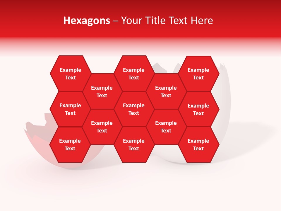 Broken Easter-Egg - One Part Marked Red PowerPoint Template