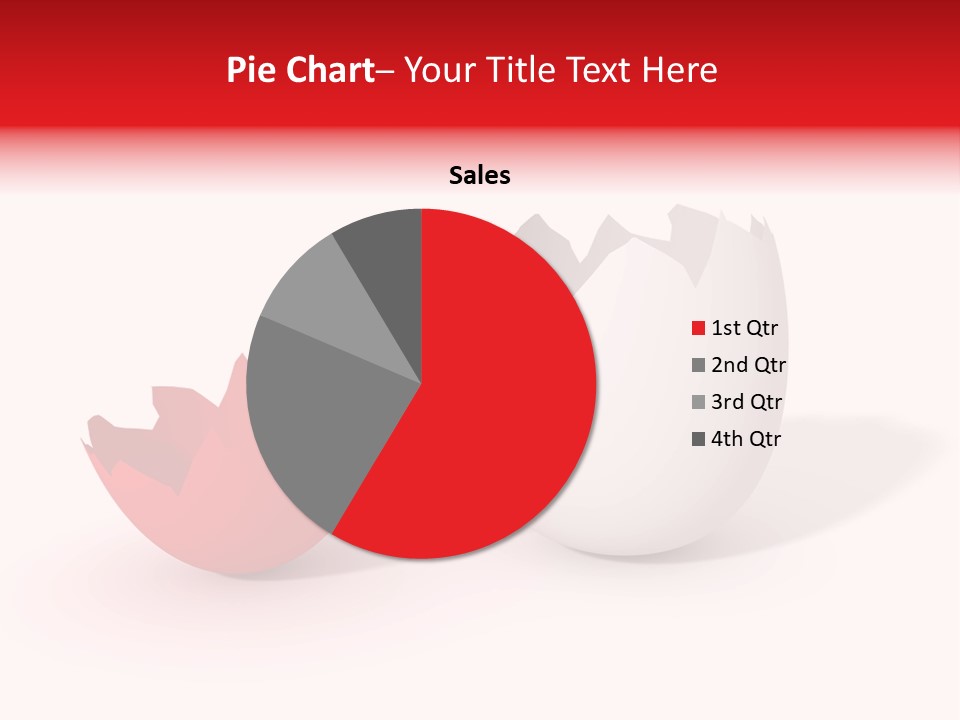 Broken Easter-Egg - One Part Marked Red PowerPoint Template